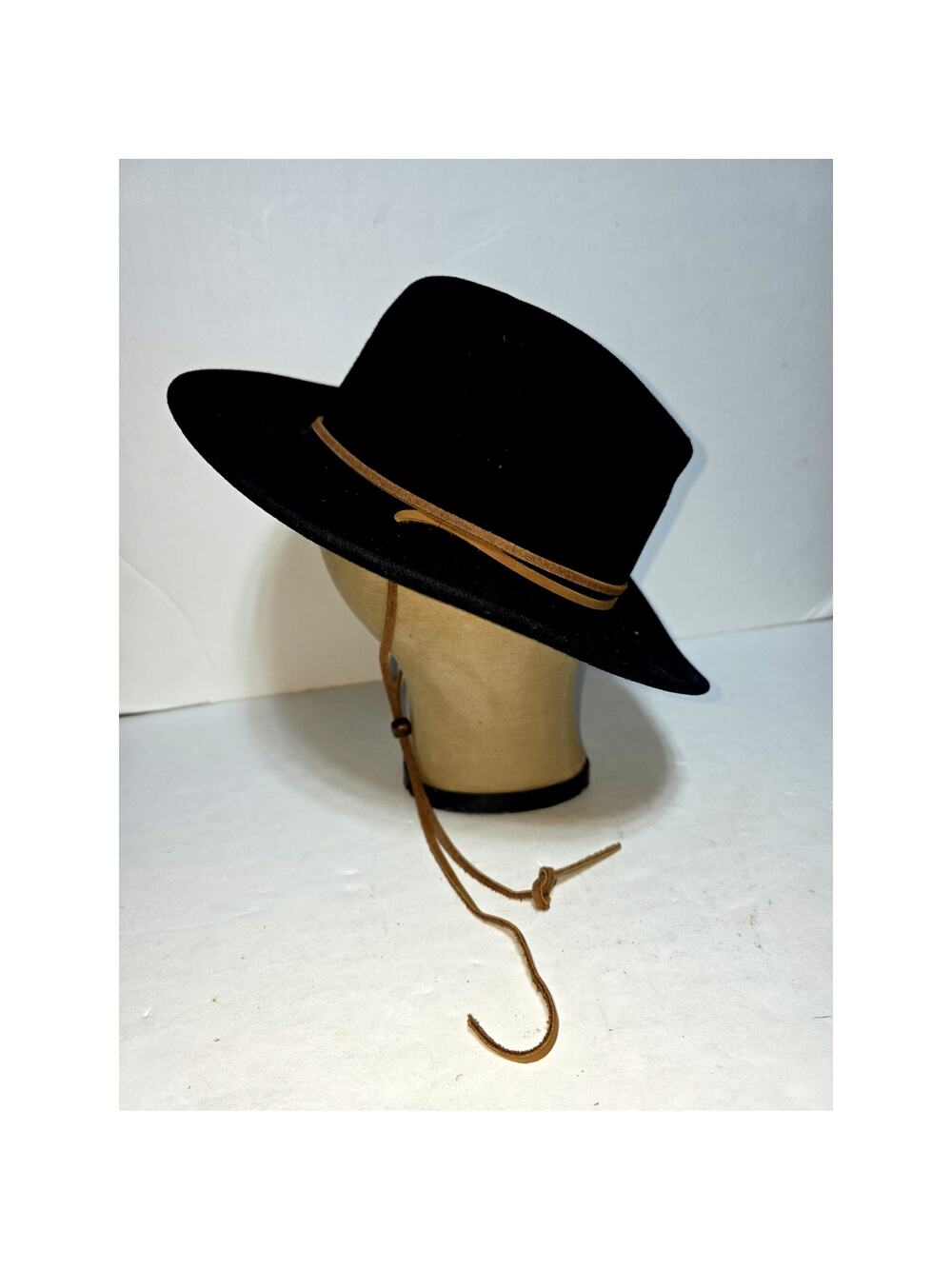 Dorfman Pacific Vintage Fedora Hat black 100% Wool Felt, Size M Made In USA